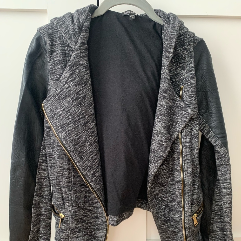 EXPRESS | Small | Black faux leather jacket